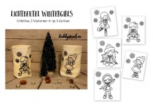 ITH Stickdatei - Lichtbeutel Wintergirls